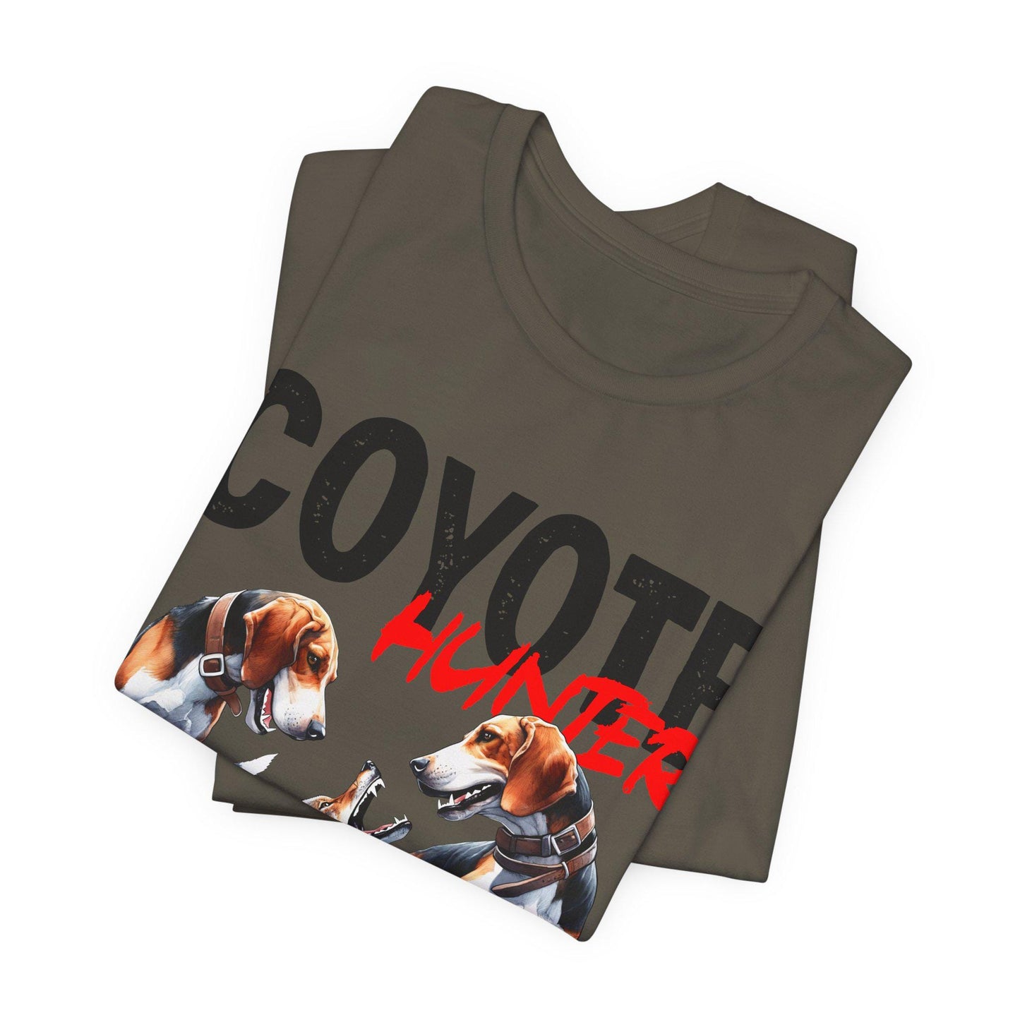 Coyote Hunter Graphic Tee: Outdoorsmen Wildlife Shirt