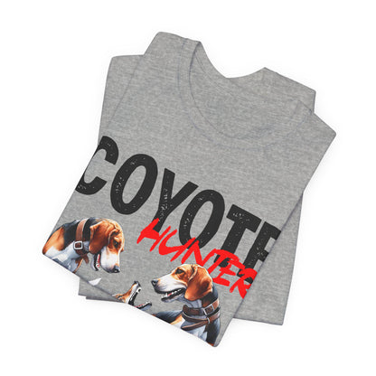 Coyote Hunter Graphic Tee: Outdoorsmen Wildlife Shirt