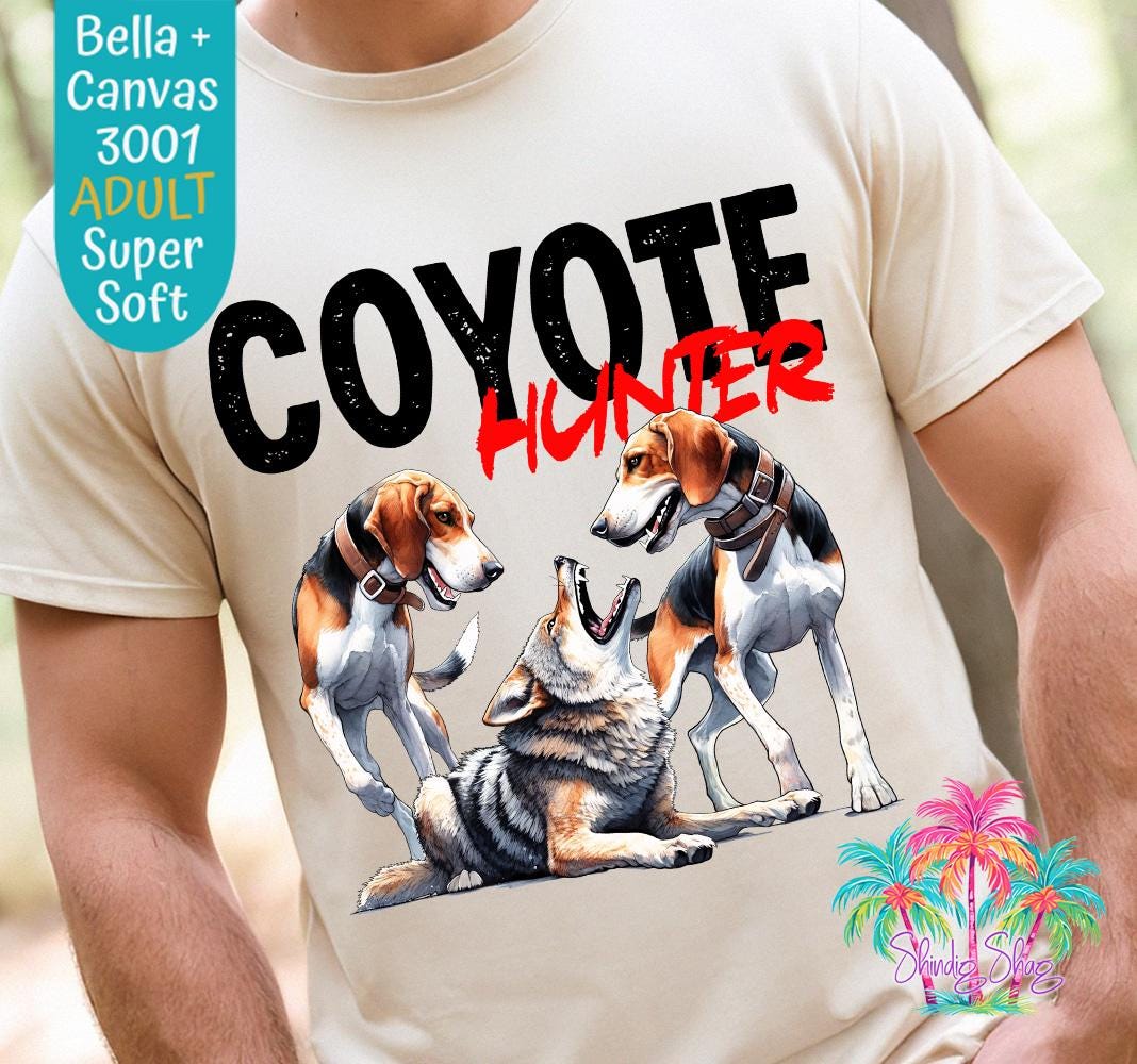 Coyote Hunter Graphic Tee: Outdoorsmen Wildlife Shirt