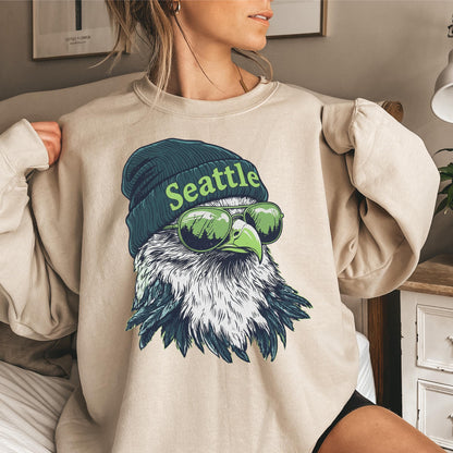 Seattle Football Sweatshirt, Retro Sports Fan Shirt, Game Day Gift Tee, Seattle Mascot Sweatshirt, Seattle Football Fan, Seattle Team Shirt