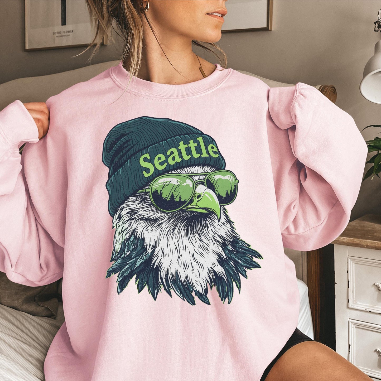 Seattle Football Sweatshirt, Retro Sports Fan Shirt, Game Day Gift Tee, Seattle Mascot Sweatshirt, Seattle Football Fan, Seattle Team Shirt
