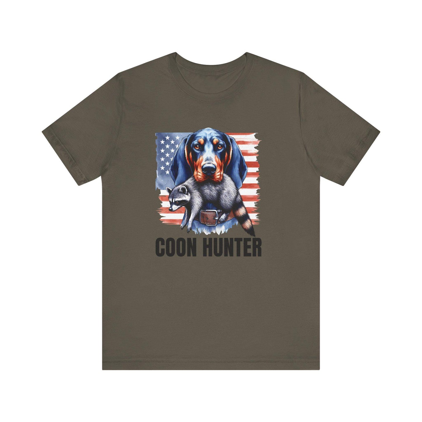 Adult Coon Hunter Tee - Hunting Shirt, Raccoon Shirt, Outdoorsman, Father's Day Shirt, Funny Graphic Tee, Coon Hunting, Outdoor Life