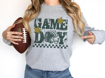 Retro Green Bay Football Sweatshirt, Trendy Green Bay Football Fan Shirts, Green Bay Shirt, Game Day Shirt, Football Crewneck Sweatshirt
