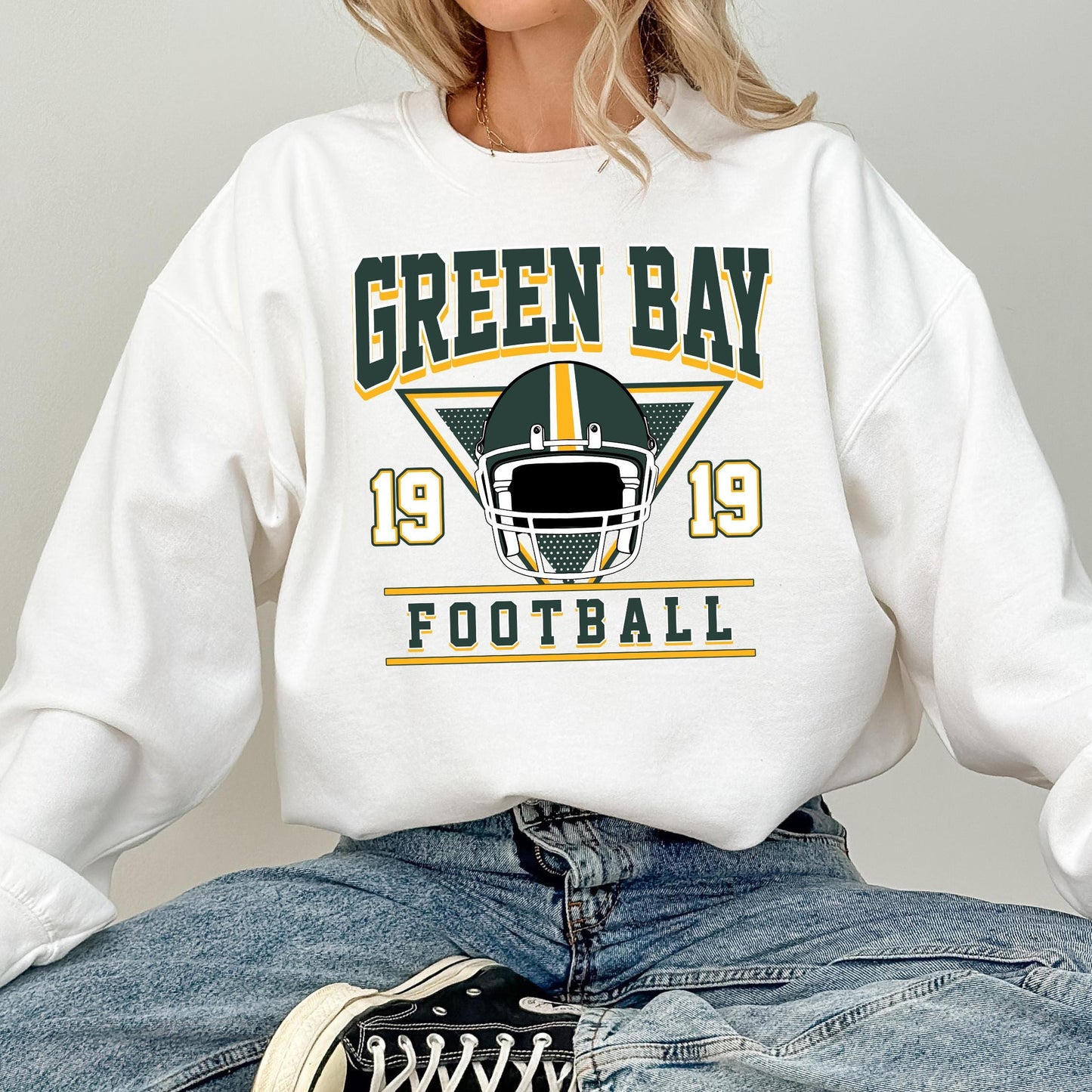 Vintage Green Bay Football Sweatshirt, Green Bay Football Shirt, Green Bay Mascot Sweatshirt, Retro Sports Fan Shirt, Game Day Gift T-Shirt
