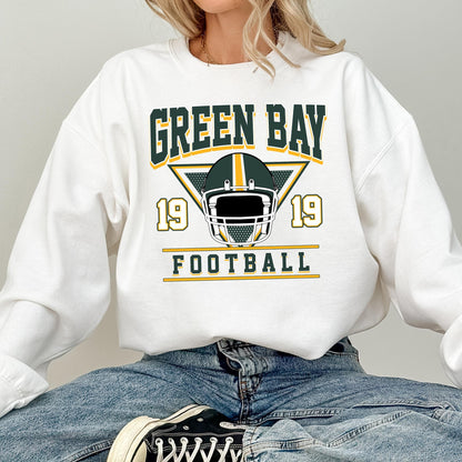 Vintage Green Bay Football Sweatshirt, Green Bay Football Shirt, Green Bay Mascot Sweatshirt, Retro Sports Fan Shirt, Game Day Gift T-Shirt
