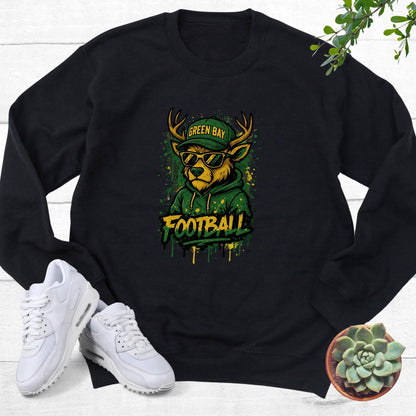 Green Bay Football Sweatshirt, Retro Sports Fan Shirt, Trendy Game Day Gift Tee, Green Bay Mascot Sweatshirt, Green Bay Football Fan Shirt