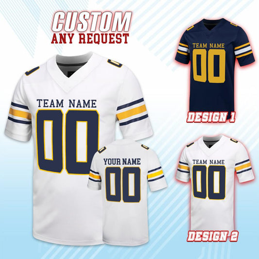 Custom College Football Team Jersey, Custom California College Football Team Jersey, AnyTeam Name Number Jersey, University Jersey 30825HC54