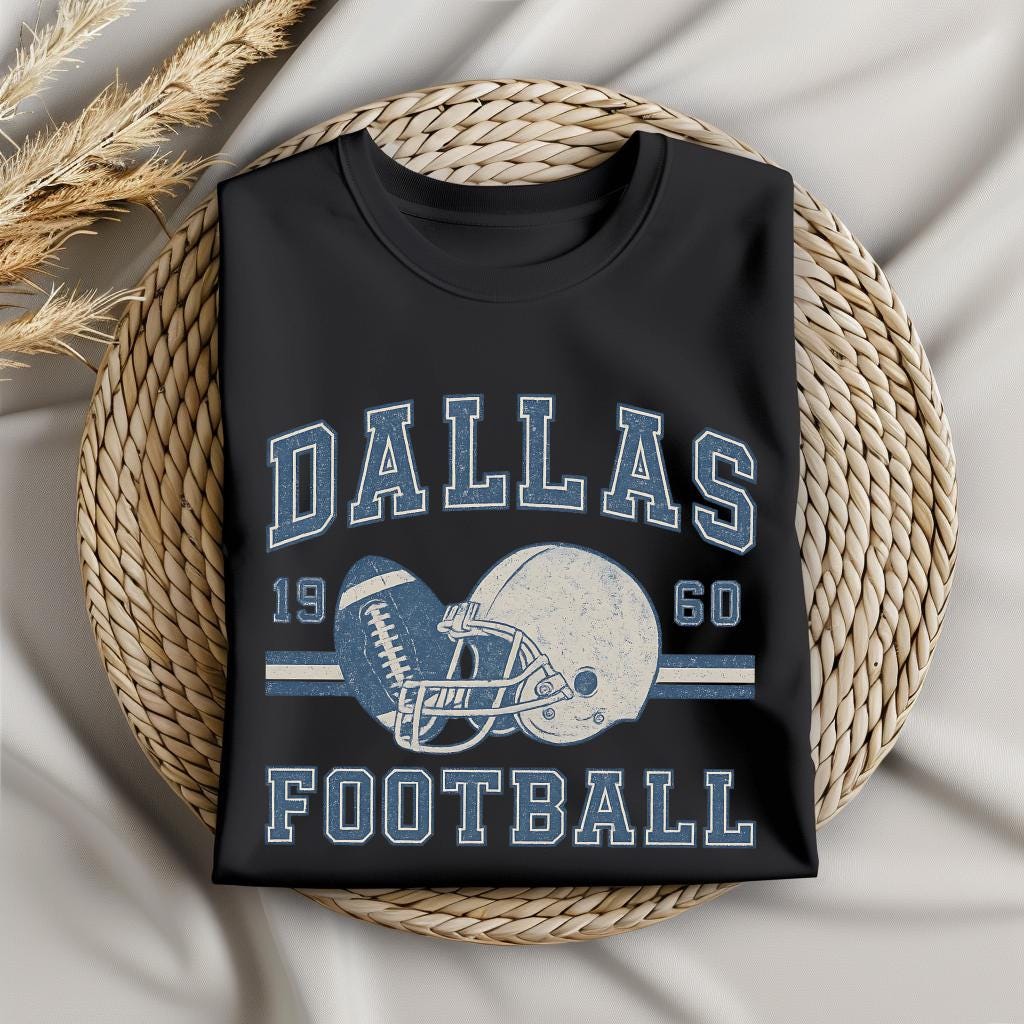 Dallas Football Retro 90s Style Sweatshirt, Dallas Football Shirt, Sunday Football Shirt, Vintage Dallas Crewneck Sweatshirt, Game Day Shirt