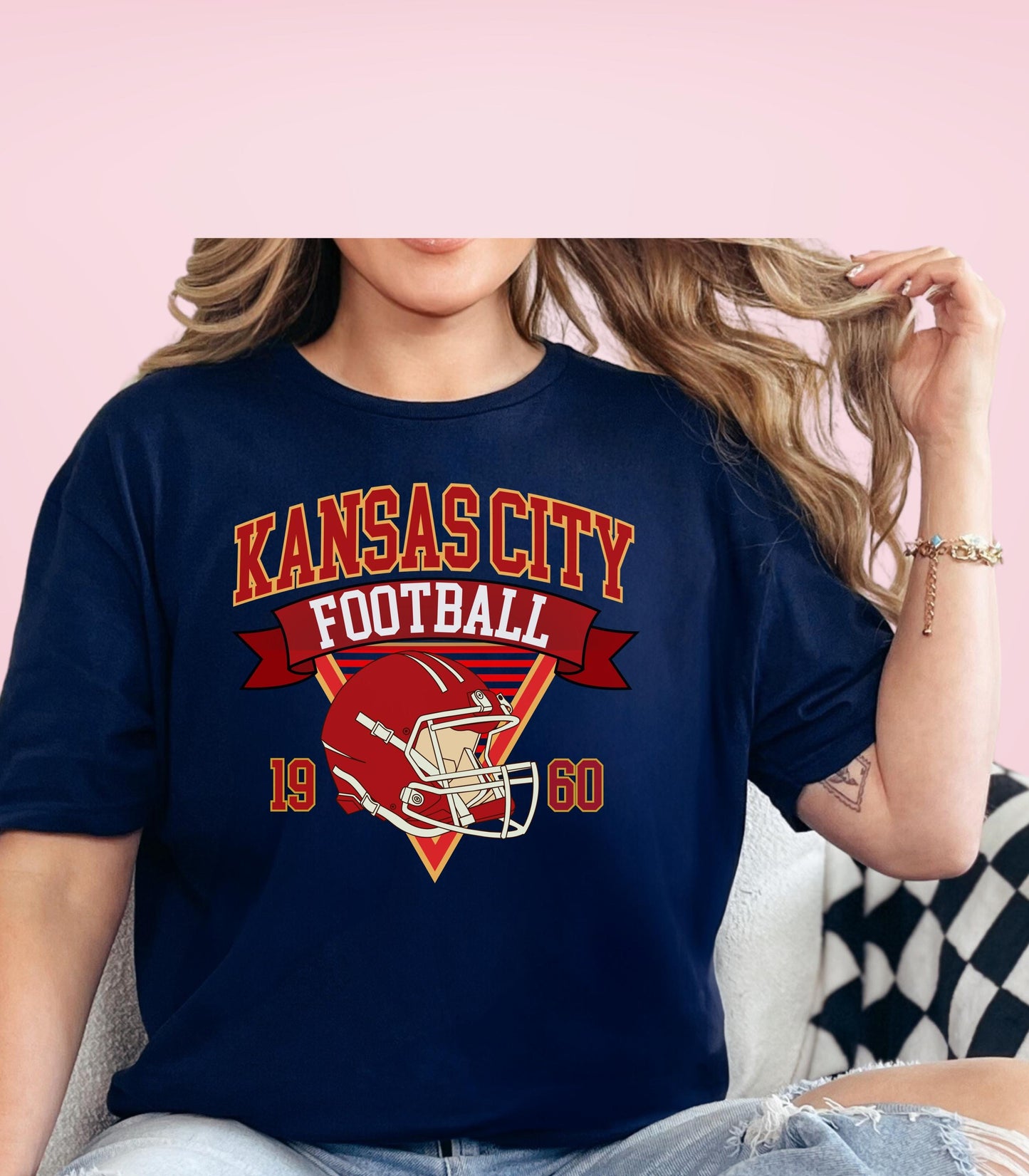 Kansas City Football 90s Style Shirt, Vintage Kansas City Football Crewneck Sweatshirt, Football Shirt, Kansas City Fan Gifts
