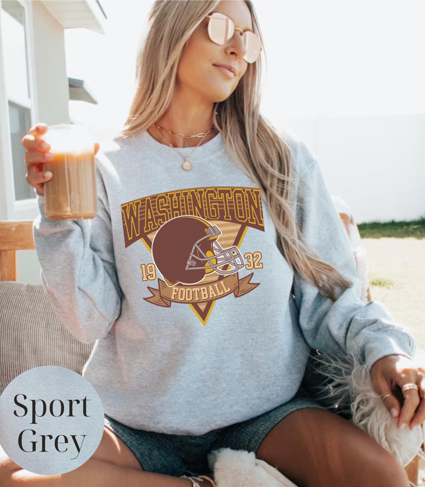 Washington Football 90s Style Sweatshirt, Washington Crewneck Commander Shirt, Washington Fan Gift, Sunday Football Shirt, Game Day