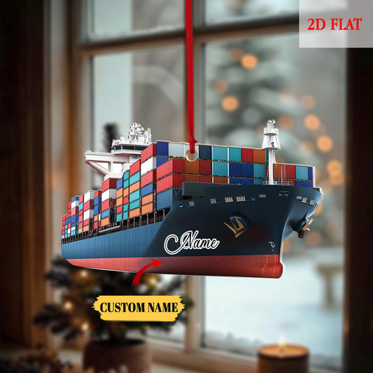 Custom Name Cruise 2D Acrylic Ornament, Ocean Liner Decoration, Cruise Gift, Acrylic ornament, Cruise Ship, Travel Christmas Ornament