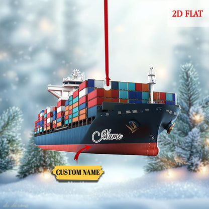 Custom Name Cruise 2D Acrylic Ornament, Ocean Liner Decoration, Cruise Gift, Acrylic ornament, Cruise Ship, Travel Christmas Ornament