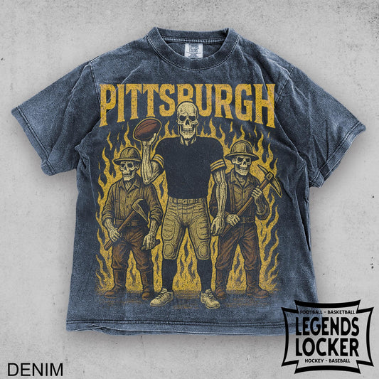 Pittsburgh Football T-Shirt, Vintage Steel City Football Tee, Old School Sunday Football Shirt, Football Fan Apparel