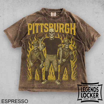 Pittsburgh Football T-Shirt, Vintage Steel City Football Tee, Old School Sunday Football Shirt, Football Fan Apparel