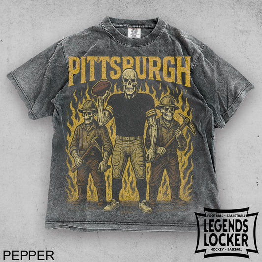 Pittsburgh Football T-Shirt, Vintage Steel City Football Tee, Old School Sunday Football Shirt, Football Fan Apparel