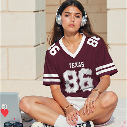 Custom Football Jersey for Adult Kid, Customized Team Name Number Football Team Jersey Shirt, Personalized College Football Team Fans Jersey