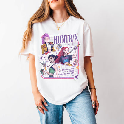 Huntrix Demon Hunters Sweatshirt, Huntrix Girls Shirt, Mira Rumi Zoey Shirt, Demon Hunter Merch, Kpop Fan Gift, Demon Hunter Band Hoodie