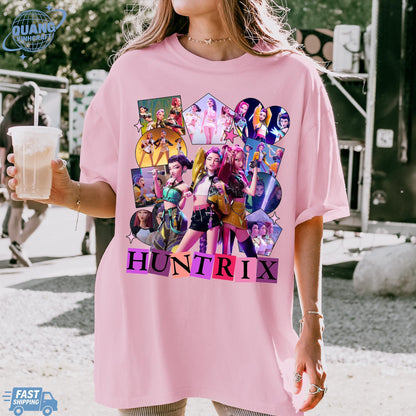 Kpop Huntrix Shirt, Kpop Demon Hunters Shirt, Kpop Huntrix Tee, Mira, Rumi, Zoey, Derpy Tiger Tee, Gift for Huntrix fans, Saja Boys Fans