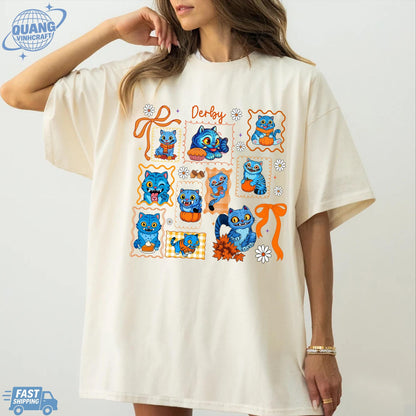 Kpop Demon Hunters Tiger Fall Shirt, Merch Kpop Shirt, Hunters Tiger fan, Derpy Tiger And Bird Demon Hunter Tiger Tee,Cute Horror Tiger