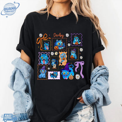 Kpop Demon Hunters Tiger Halloween Shirt, Merch Kpop Shirt, Hunters Tiger fan, Derpy Tiger And Bird Demon Hunter Tiger Tee,Cute Horror Tiger