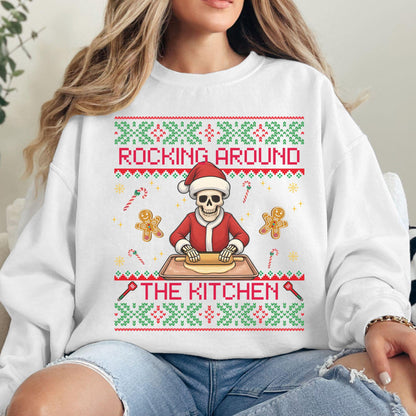 Rockin' Around the Christmas Tree Shirt Ugly Christmas Sweater Gift for Baker Funny Secret Santa Gift Ideas GingerBread Sweater
