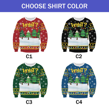 Personalized Funny Pooping Dog Christmas Ugly Sweatshirt, Gift for Dog Lovers, Holiday Sweatshirt, Christmas Gift, Funny Xmas Gift