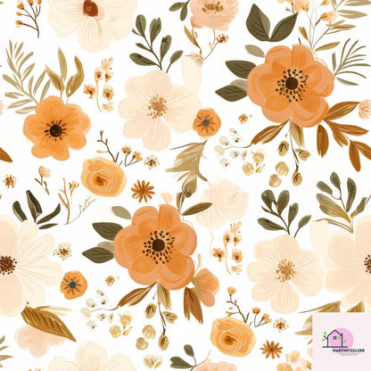 Rustic Floral Wrapping Paper: Compostable Mulberry Paper for Autumn Weddings