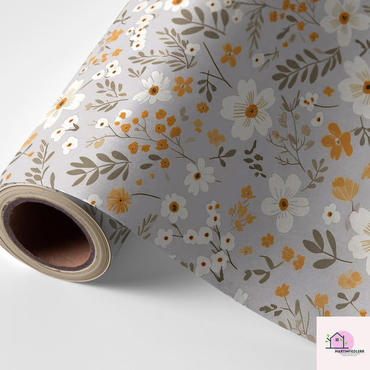 Scandinavian Floral Wrapping Paper: Recycled Art Paper, Autumn Harvest