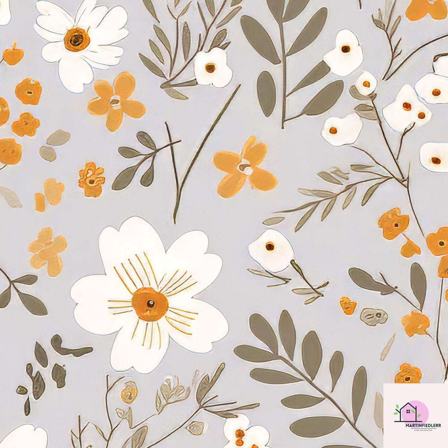 Scandinavian Floral Wrapping Paper: Recycled Art Paper, Autumn Harvest