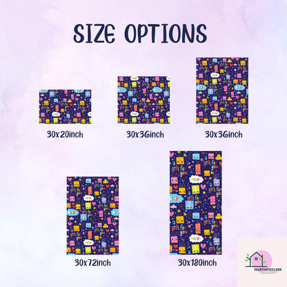 Recycled Matte Gift Wrapping Paper: Fun Cartoon Presents, Kids Birthday