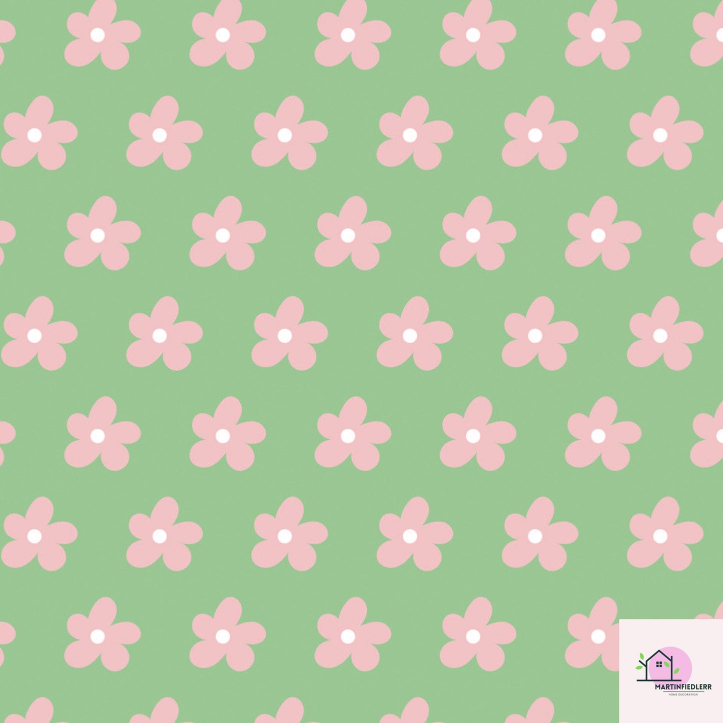 Retro Floral Pastel Meadow Wrapping Paper: Recycled Soft Paper