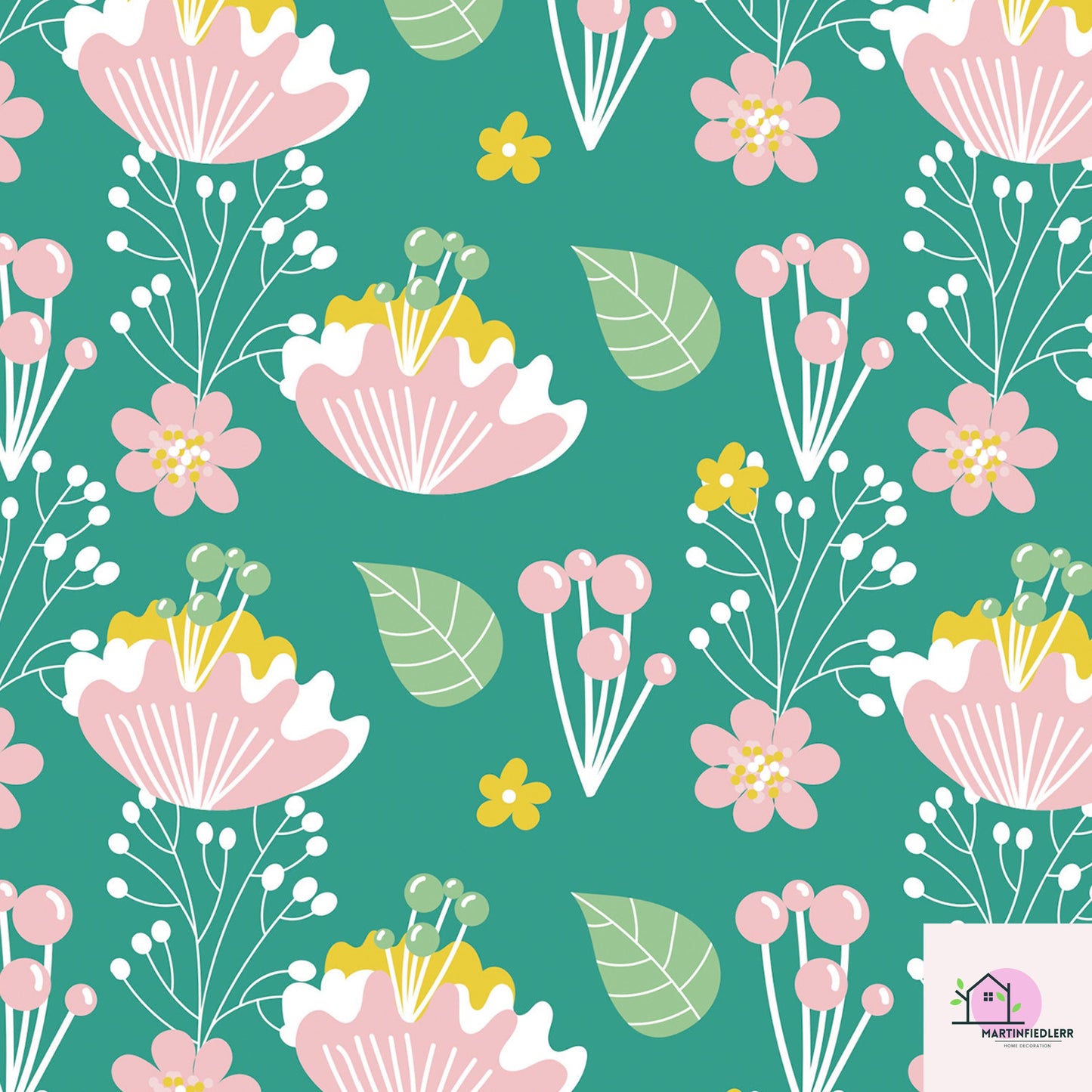 Floral Pastel Garden Wrapping Paper: Plant-Based Fiber, Eco-Friendly