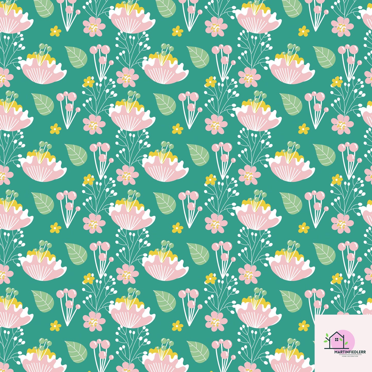 Floral Pastel Garden Wrapping Paper: Plant-Based Fiber, Eco-Friendly
