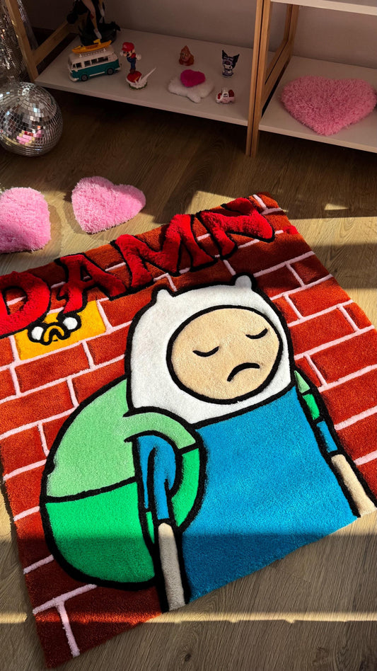 Cover Kendrick Tufted Rug – Custom Handmade Cartoon Carpet, Ramen Meme Rug, Fluffy Floor Mat, Funny Anime Decor for Bedroom or Gamer Gift