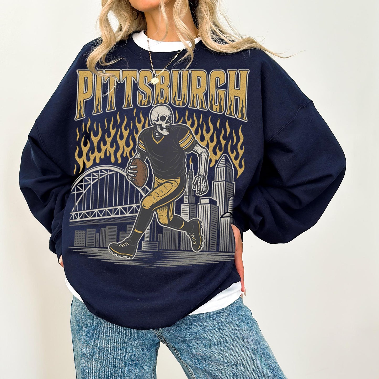 Pittsburgh Football Retro Style Shirt, Pittsburgh Sweatshirt, Graphic Tee Gift For Football Fan Sports, Game Day Shirt, Pittsburgh Fan