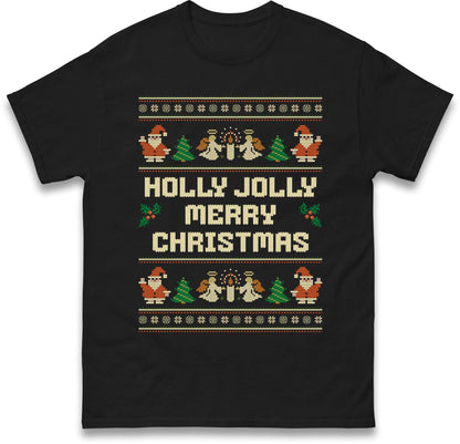 Holly Jolly Christmas Jumper, Xmas Festive Tee Top, Funny Xmas Ugly Jumper, Funny Christmas Hoodie, Xmas Carol Song Sweat Shirt