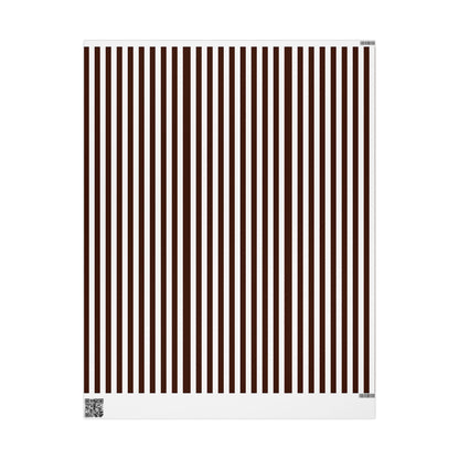 Brown and White Striped Wrapping Paper: Modern Minimalist Gift Wrap