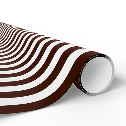 Brown and White Striped Wrapping Paper: Modern Minimalist Gift Wrap