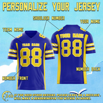 Custom Football Jersey: Personalized Team Name & Number, Recycled Fabric