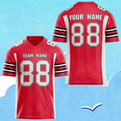 Custom Football Jersey: Personalized Team Name & Number, Recycled Fabric