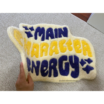 Orange Main Character Energy Rug Custom Tufted Rug
