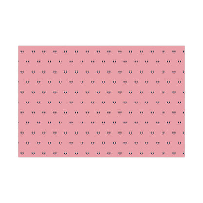 Kirby Face Wrapping Paper, Cute Gift Wrap for Birthdays, Holidays, and Special Occasions, Fun Wrapping Sheets, Present Packaging Supplies