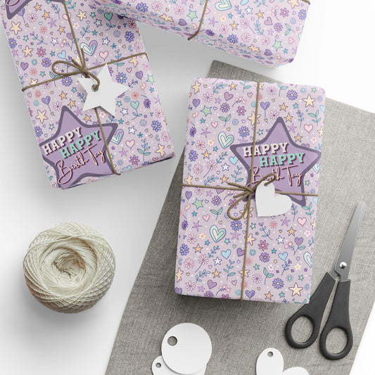 Happy Birthday Taylor Gift Wrapping Paper: Fan Birthday Decor