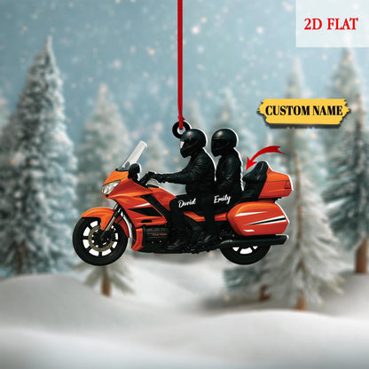 Personalized Biker Harley Motorcycle 2D Flat Acrylic Ornament, Biker Ornament, Gift for Biker, Motorbike Lovers Gift, Christmas Tree Hanger