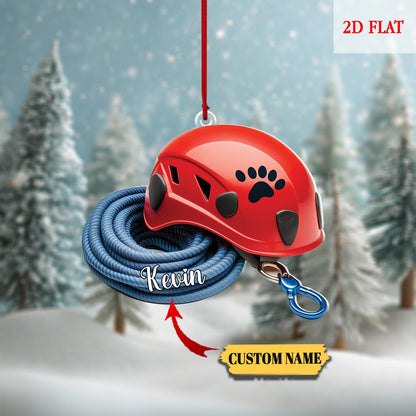 Personalized Rock Climbing 2D Flat Acrylic Ornament, Rock Climbing Ornament, Moutain Climbing Xmas, Christmas Gift For Climbing Lover