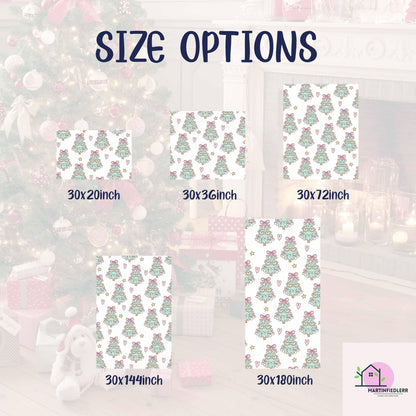 Funny Christmas Tree Wrapping Paper, Recyclable Paper, Cute Heart Star Design, Winter Holiday Gift Wrap