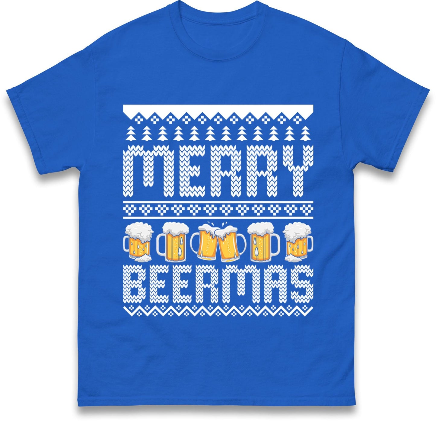Funny Ugly Christmas Jumper Merry Beermas Beer Lover, Funny Xmas Drinking Hoodie, Alcohol Party Christmas T Shirt, Festive Beer Gift Top