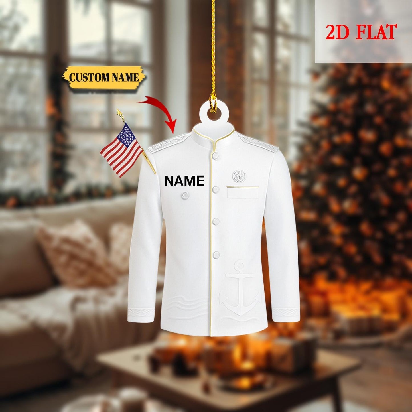 Personalized Prince Coat Christmas Ornament, Prince Coat Christmas Ornament, White Coat Ornament, Gift for Prince, Medical Student Ornament