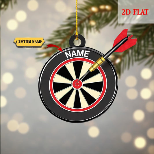 Custom Name Archery 2D Flat Acrylic Ornament, Bullseye Target Practice Gift, Archery Gifts, Archery Lovers Ornament, Gift for Archery Player