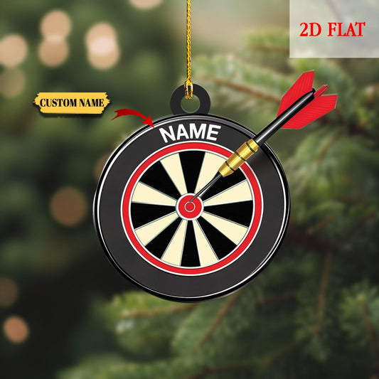 Custom Name Archery 2D Flat Acrylic Ornament, Bullseye Target Practice Gift, Archery Gifts, Archery Lovers Ornament, Gift for Archery Player